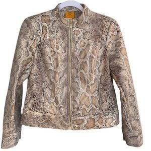 Ruby Rd Snakeskin Print Jacket